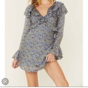 NWT Free People Midnight Cowboy floral mini dress